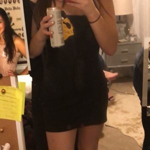 Tobi strapless bodycon black dress